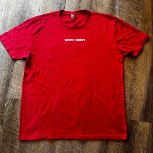 Jimmy Johns Employee Shirt Adult XL Red Freaky Fast Freaky Fresh